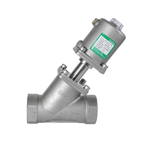 HCVYQMMJ DN50 Edelstahl Pneumatisches Sitzventil Normalerweise Geschlossen/Offen Pneumatische Antrieb Winkel Sitz Ventile 16bar(Normally Open,Double Acting) von HCVYQMMJ