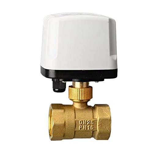 Ventil Wasserdichter motorisierter Kugelhahn 220 V 12 V 24 V 3-Draht 2 Steuerung Messing elektrischer Kugelhahn Metallmotor mit großem Drehmoment(24vdc,DN25) von HCVYQMMJ