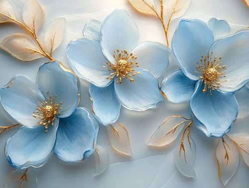 Blume Diamond Painting Erwachsene, 5D Diamond Painting Anlage Bilder, DIY Runder Vollbohrer Diamanten Malerei Kits Erwachsene Mosaikherstellung Bastelset für Wanddeko, Geschenke, (90x120cm), Model 94 von HCWBDWOU