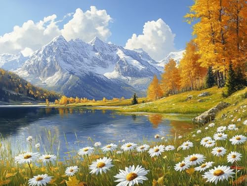 Diamond Painting Erwachsene, 5D Landschaft Diamant Painting Bilder Herbst (90x120cm), DIY Runde Diamant Bilder Kristall Kreuzstich Basteln Erwachsene Kits für Zimmer Deko Wohnzimmer, Geschenke, 89 von HCWBDWOU