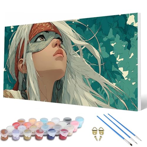 Frau Malen Nach Zahlen Erwachsene, Malen Nach Zahlen Anlage Paint by Numbers Adult Muster Basteln Erwachsene Anfänger für Zimmer Deko Wohnzimmer, Wanddeko, Geschenke für Frauen 70X140CM -hcw2507JZ von HCWBDWOU