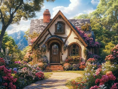 Kabine Diamond Painting Erwachsene, 5D Diamond Painting Wald Bilder, DIY Runder Vollbohrer Diamanten Malerei Kits Erwachsene Mosaikherstellung Bastelset für Wanddeko, Geschenke, 100x135cm, Model 91 von HCWBDWOU