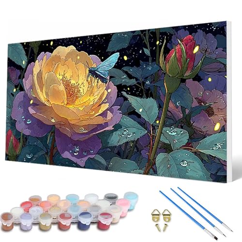 Malen Nach Zahlen Erwachsene, Blumenn Malen Nach Zahlen Natur Paint by Numbers DIY Bastelset Erwachsene Mit 3 Pinseln und Acrylfarben für Deko Wohnzimmer, Geschenke für Frauen 60 x 120 cm -hcw2507RR Malen Nach Zahlen Erwachsene, Blumenn Malen Nach Zahlen Natur Paint by Numbers DIY Bastelset Erwachsene Mit 3 Pinseln und Acrylfarben für Deko Wohnzimmer, Geschenke für Frauen 60 x 120 cm -hcw2507RR von HCWBDWOU