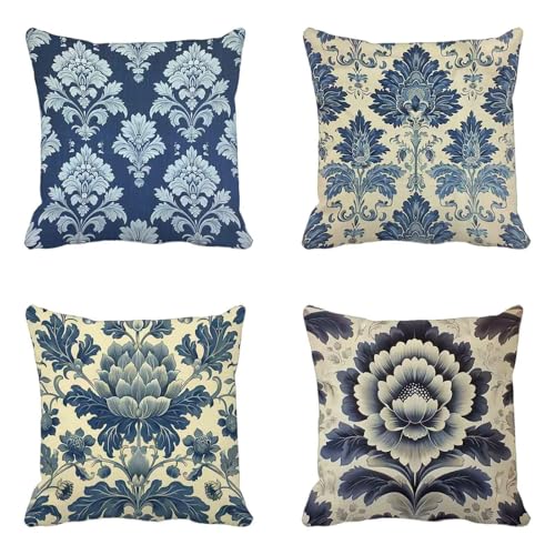 Retro Kissenbezug 45x45 cm 4er Set, Weich Dekokissen Nordeuropa KissenbezüGe Beidseitiger Druck Musterdesign Kissenbezug Mit VerstecktemreißVerschluss für Zimmer Deko Wohnzimmer Sofa -HCW2506F3 Retro Kissenbezug 45x45 cm 4er Set, Weich Dekokissen Nordeuropa KissenbezüGe Beidseitiger Druck Musterdesign Kissenbezug Mit VerstecktemreißVerschluss für Zimmer Deko Wohnzimmer Sofa -HCW2506F3 von HCWBDWOU