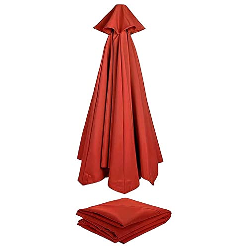 HCZION Ersatz-Sonnenschirm 6 Streben Ersatzbespannung Marktschirm Ersatz Baldachin Outdoor Sonnenschirm Ersatz Ersatzbezug 2m/2.7m/3m (Color : Red, Size : 6-300cm/10ft) von HCZION