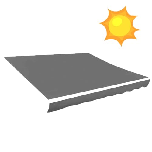 HCZION Klemmmarkise Markisenbespannung Ersatz-Markisenstoff Sonnenschutz Ersatzstoffe Terrassenmarkise Polyester Markisentuch Für Laden Restaurant Fenster (Size : 6.6x5ft- 2x1.5m) von HCZION