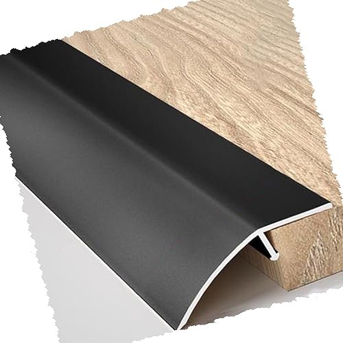 HCZION Türleisten Bodenübergangsstreifen rutschfeste Übergangsschiene Aluminium Übergangsprofil Höhenausgleich 20mm Bodenprofil Böden Überbrücken (Color : Black -36inch/90cm, Size : X1) von HCZION