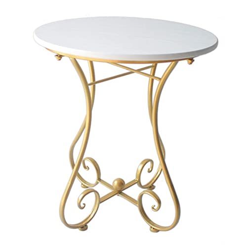 Runder Teetisch, nordischer Stil, Couchtisch, Eisenkunst, MDF-Beistelltisch, Marmormuster, moderner runder Seitenende-Teetisch, goldene Beine, Wohnzimmer, Schlafzimmer, Spanplatte (Größe: 47 Runder Teetisch, nordischer Stil, Couchtisch, Eisenkunst, MDF-Beistelltisch, Marmormuster, moderner runder Seitenende-Teetisch, goldene Beine, Wohnzimmer, Schlafzimmer, Spanplatte (Größe: 47 von HCZION
