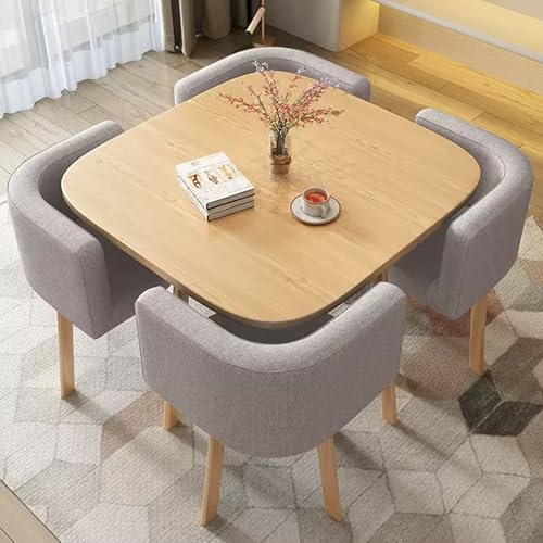HCZKIUJY Büro Empfangsraum Clubtisch Konferenz Empfangsraum Couchtisch mit 4 Stuhl, Verhandlungstisch und Stuhl Set, Business Tisch und Stuhl Kombination, für Familienwohnung von HCZKIUJY