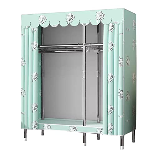 HCZKIUJY Canvas Wardrobe Portable Wardrobe,Foldable Clothes Closet Simple wardrobe steel pipe thick wardrobeWith Hanging Rail,Fabric Wardrobe for Bedroom,Living Room von HCZKIUJY