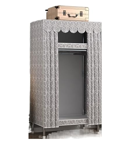 HCZKIUJY Robuster tragbarer Kleiderschrank mit Abdeckung, Kleiderschrank mit Reißverschluss, für Schlafzimmer, Kleideraufbewahrung, Organizer, Kleiderschränke von HCZKIUJY