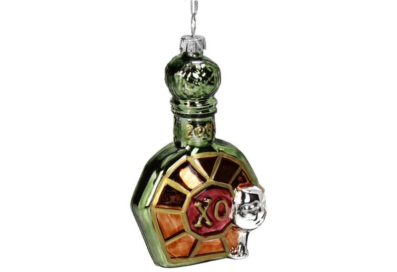 HD Collection Christbaumschmuck, Christbaumschmuck Glas 10,5cm Cognac XO Flasche Figur Grün HD Collection Christbaumschmuck, Christbaumschmuck Glas 10,5cm Cognac XO Flasche Figur Grün von HD Collection
