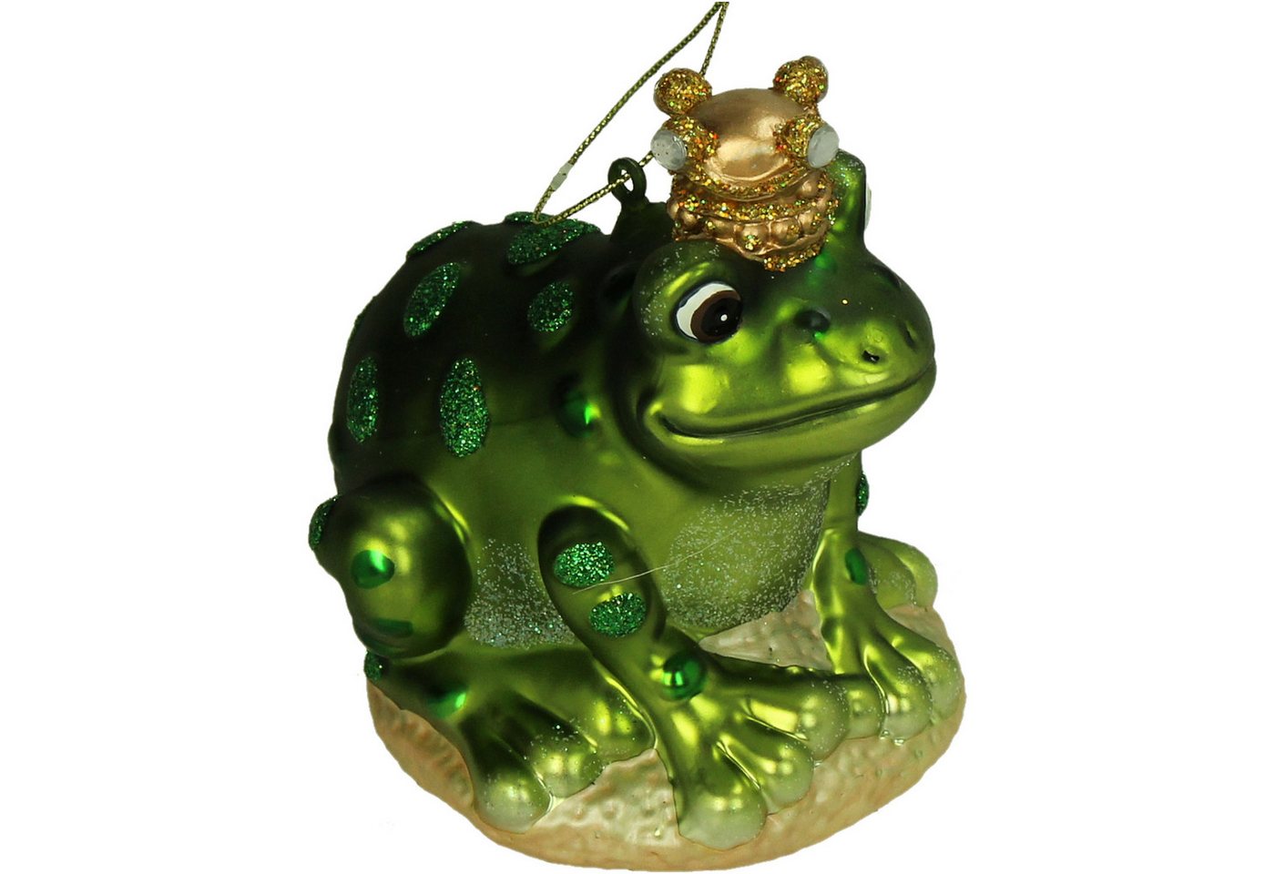HD Collection Christbaumschmuck, Christbaumschmuck Glas 10cm Froschkönig Figur Grün HD Collection Christbaumschmuck, Christbaumschmuck Glas 10cm Froschkönig Figur Grün von HD Collection