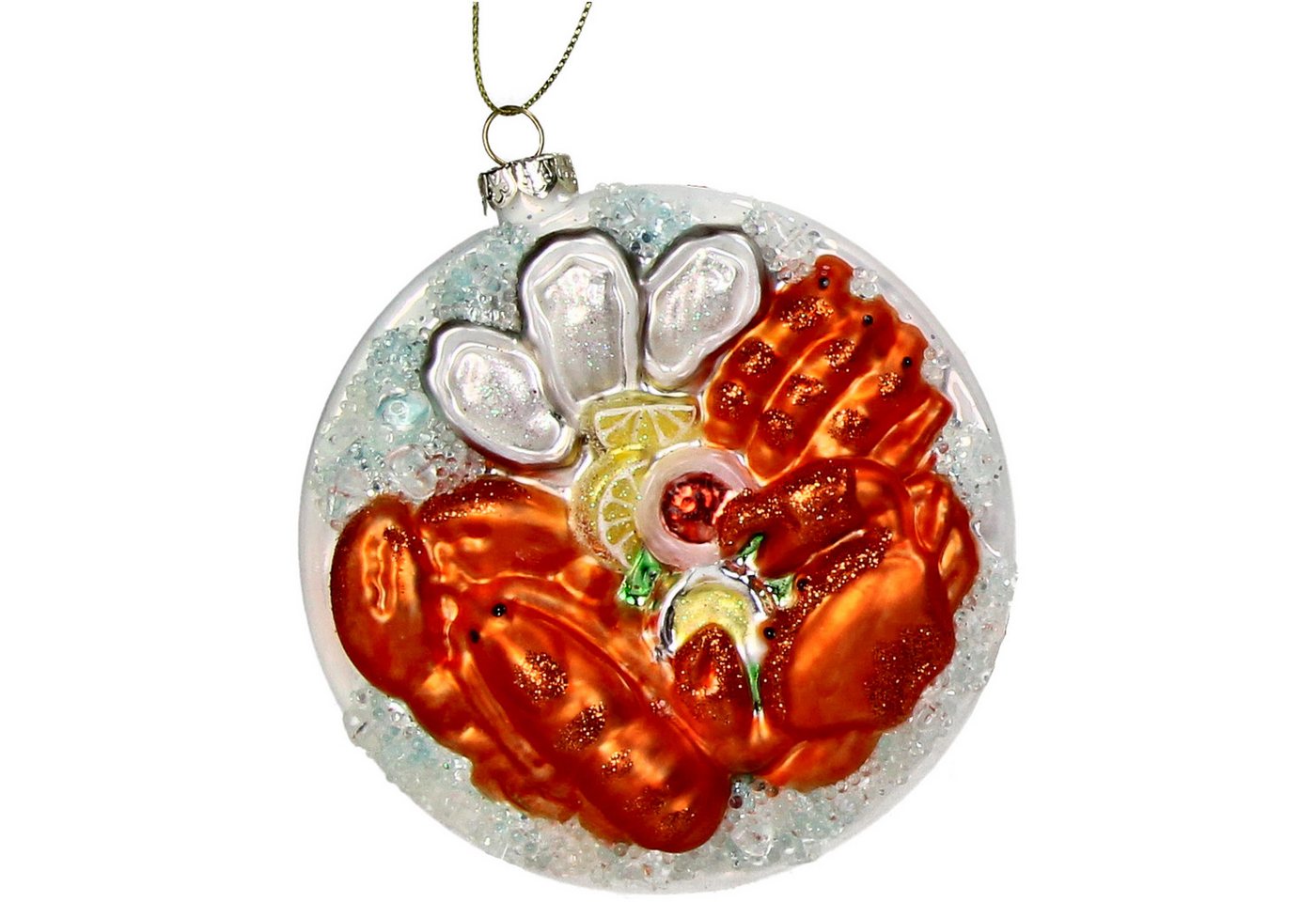 HD Collection Christbaumschmuck, Christbaumschmuck Glas 10cm Meeresfrüchteplatte Figur Weiß / Rot HD Collection Christbaumschmuck, Christbaumschmuck Glas 10cm Meeresfrüchteplatte Figur Weiß / Rot von HD Collection