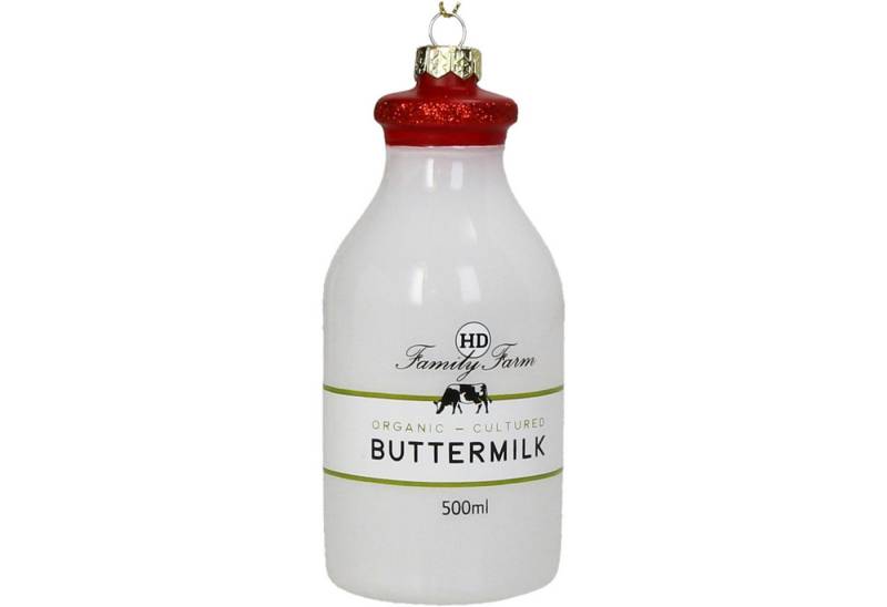 HD Collection Christbaumschmuck, Christbaumschmuck Glas 11,4cm Buttermilchflasche Figur Weiß HD Collection Christbaumschmuck, Christbaumschmuck Glas 11,4cm Buttermilchflasche Figur Weiß von HD Collection