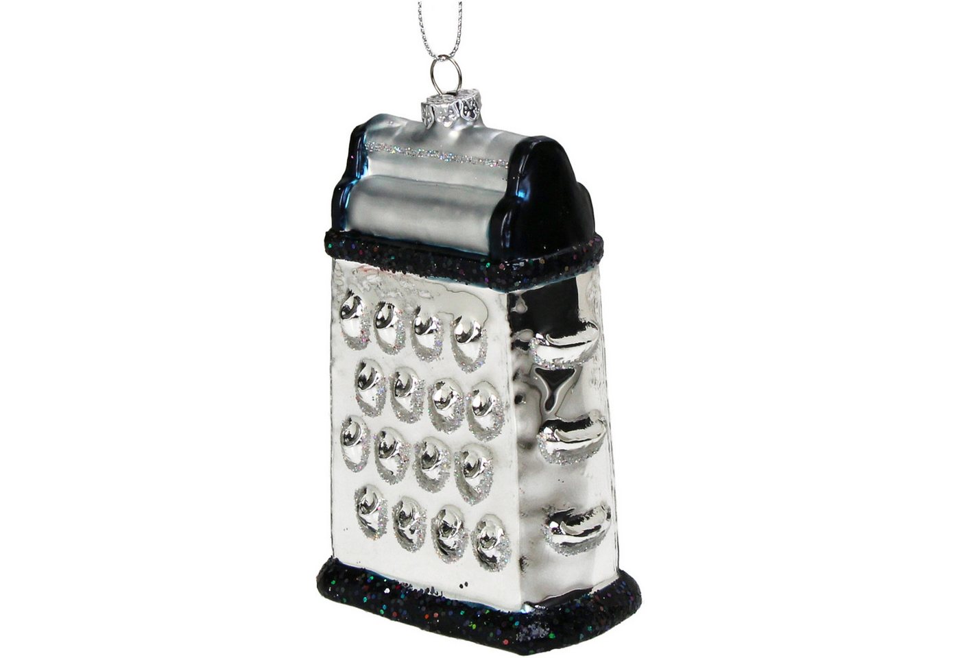 HD Collection Christbaumschmuck, Christbaumschmuck Glas 12,7cm Küchenreibe Figur Silber HD Collection Christbaumschmuck, Christbaumschmuck Glas 12,7cm Küchenreibe Figur Silber von HD Collection