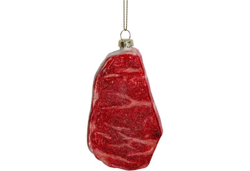 HD Collection Christbaumschmuck, Christbaumschmuck Glas 12cm Grill Steak Figur Rot HD Collection Christbaumschmuck, Christbaumschmuck Glas 12cm Grill Steak Figur Rot von HD Collection