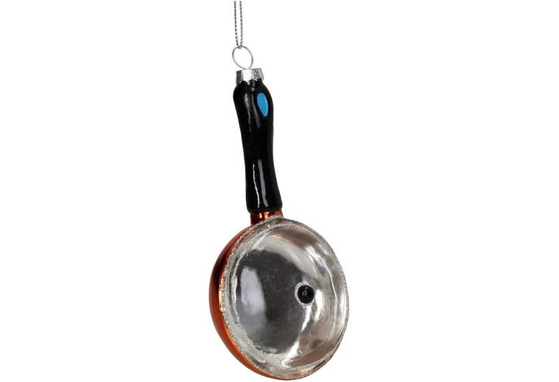 HD Collection Christbaumschmuck, Christbaumschmuck Glas 13,5cm Bratpfanne Figur Schwarz / Orange HD Collection Christbaumschmuck, Christbaumschmuck Glas 13,5cm Bratpfanne Figur Schwarz / Orange von HD Collection