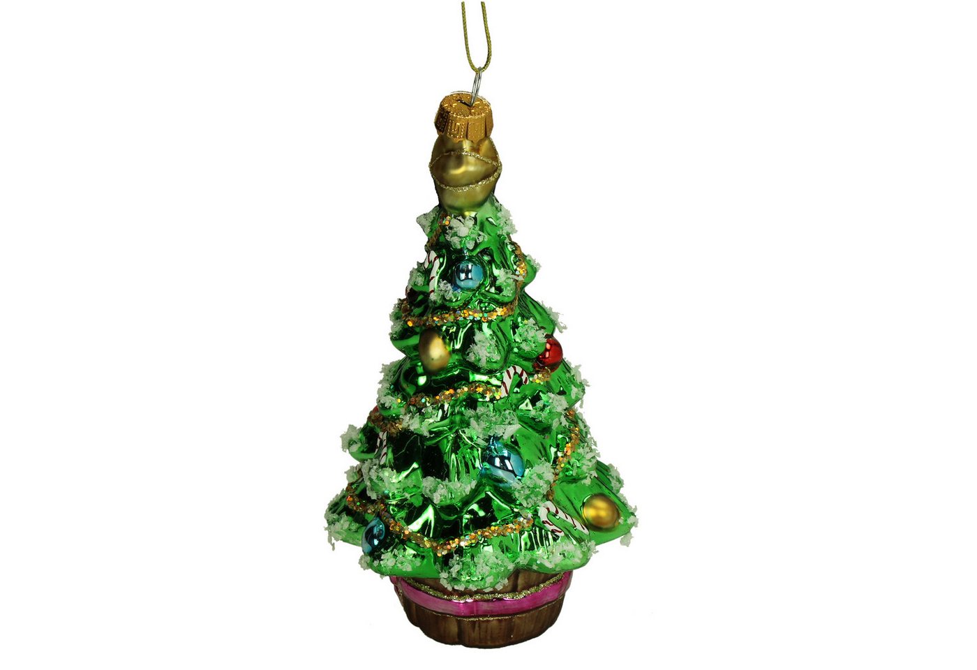 HD Collection Christbaumschmuck, Christbaumschmuck Glas 15,2m Tannenbaum mit Kugeln Figur Grün HD Collection Christbaumschmuck, Christbaumschmuck Glas 15,2m Tannenbaum mit Kugeln Figur Grün von HD Collection