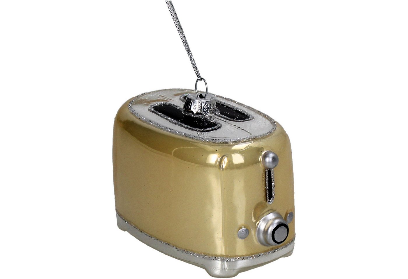 HD Collection Christbaumschmuck, Christbaumschmuck Glas 6,5cm Toaster Figur Gold HD Collection Christbaumschmuck, Christbaumschmuck Glas 6,5cm Toaster Figur Gold von HD Collection