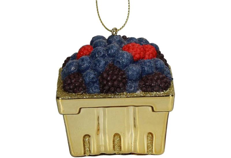 HD Collection Christbaumschmuck, Christbaumschmuck Glas 7,5cm Beerenkorb Figur Gold / Bunt HD Collection Christbaumschmuck, Christbaumschmuck Glas 7,5cm Beerenkorb Figur Gold / Bunt von HD Collection