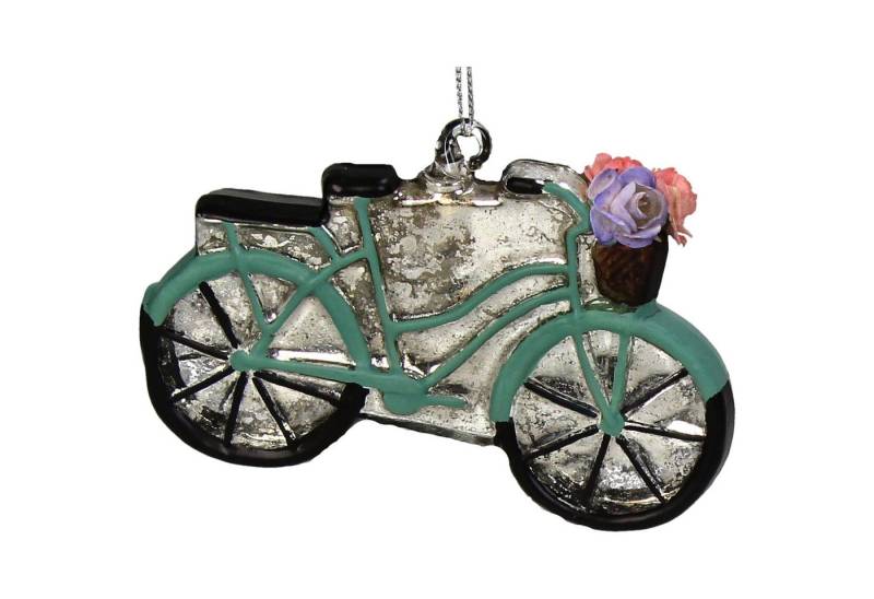 HD Collection Christbaumschmuck, Christbaumschmuck Glas 7,8m Fahrrad mit Blumen Figur Grün HD Collection Christbaumschmuck, Christbaumschmuck Glas 7,8m Fahrrad mit Blumen Figur Grün von HD Collection
