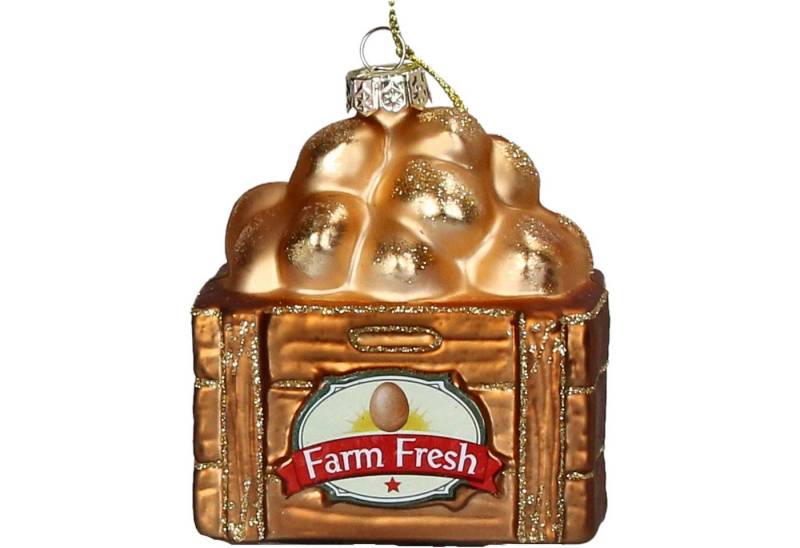 HD Collection Christbaumschmuck, Christbaumschmuck Glas 8,3cm Eierkiste Figur Braun / Gold HD Collection Christbaumschmuck, Christbaumschmuck Glas 8,3cm Eierkiste Figur Braun / Gold von HD Collection