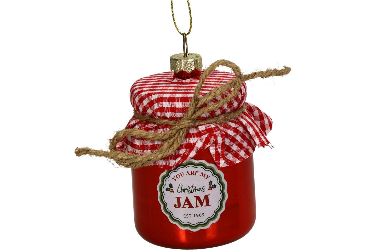 HD Collection Christbaumschmuck, Christbaumschmuck Glas 9,5cm Marmelade Figur Rot HD Collection Christbaumschmuck, Christbaumschmuck Glas 9,5cm Marmelade Figur Rot von HD Collection