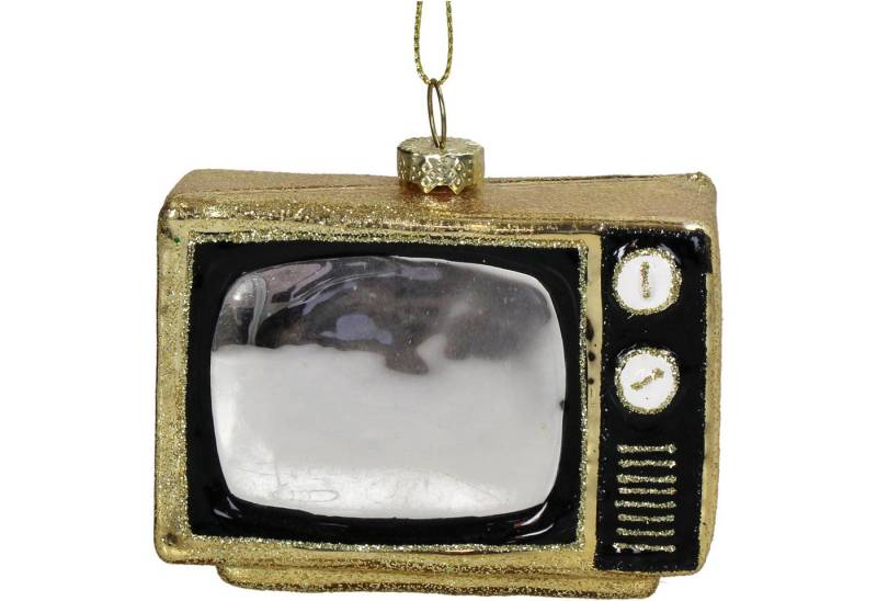 HD Collection Christbaumschmuck, Christbaumschmuck Glas 9,5cm Retro Fernseher Figur Gold / Schwarz HD Collection Christbaumschmuck, Christbaumschmuck Glas 9,5cm Retro Fernseher Figur Gold / Schwarz von HD Collection