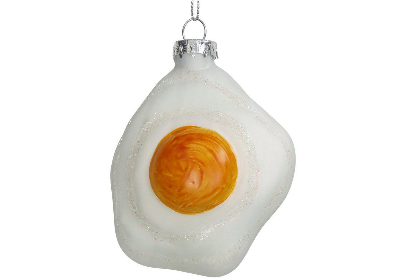 HD Collection Christbaumschmuck, Christbaumschmuck Glas 9,5cm Spiegelei Figur Weiß / Gelb HD Collection Christbaumschmuck, Christbaumschmuck Glas 9,5cm Spiegelei Figur Weiß / Gelb von HD Collection