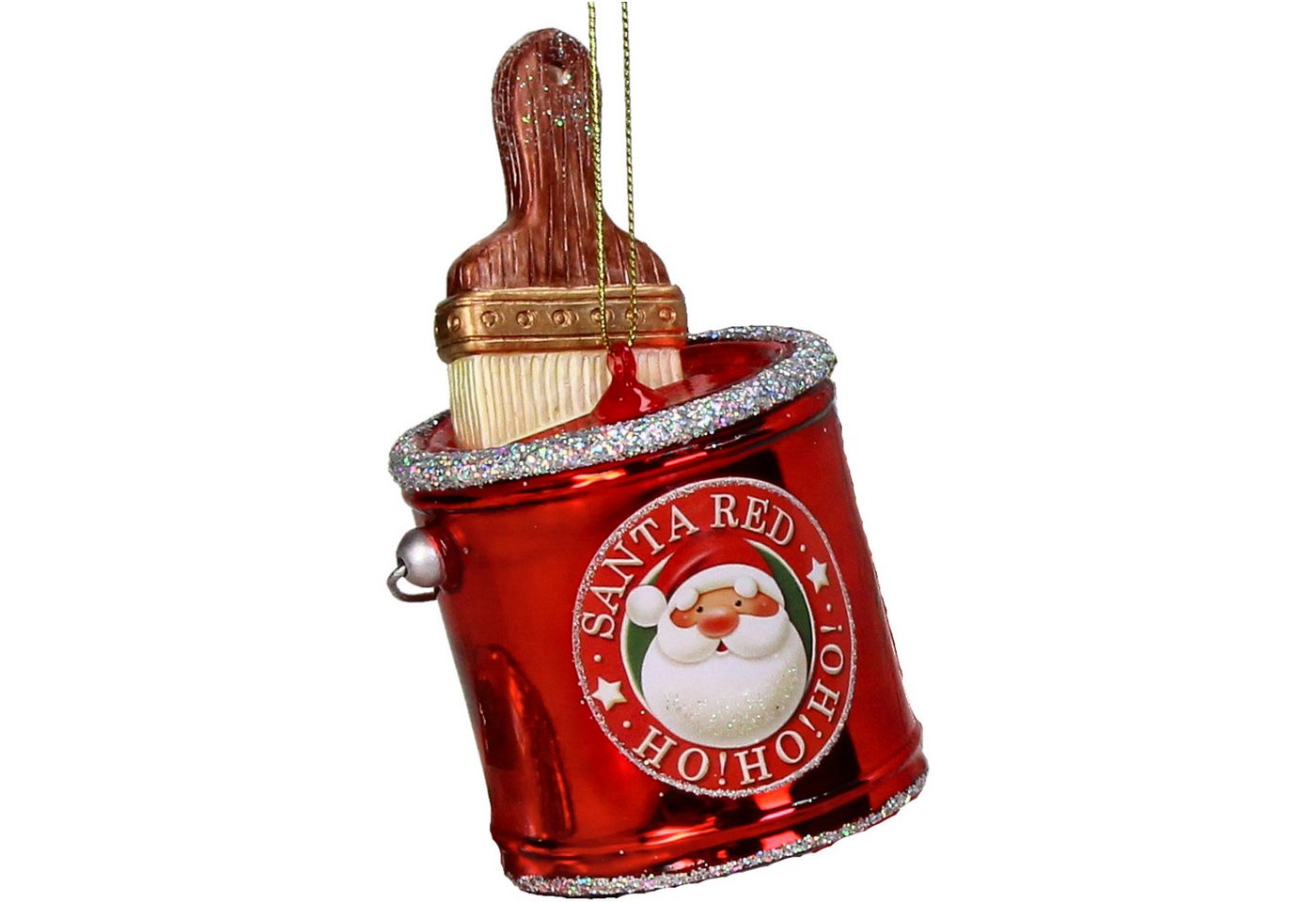 HD Collection Christbaumschmuck, Christbaumschmuck Glas 9cm Farbeimer mit Pinsel Figur Rot HD Collection Christbaumschmuck, Christbaumschmuck Glas 9cm Farbeimer mit Pinsel Figur Rot von HD Collection