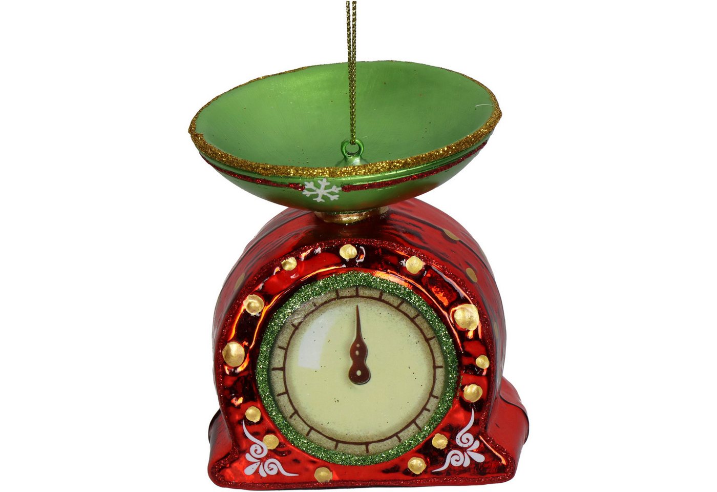 HD Collection Christbaumschmuck, Christbaumschmuck Glas 9cm Küchenwaage Figur Rot HD Collection Christbaumschmuck, Christbaumschmuck Glas 9cm Küchenwaage Figur Rot von HD Collection
