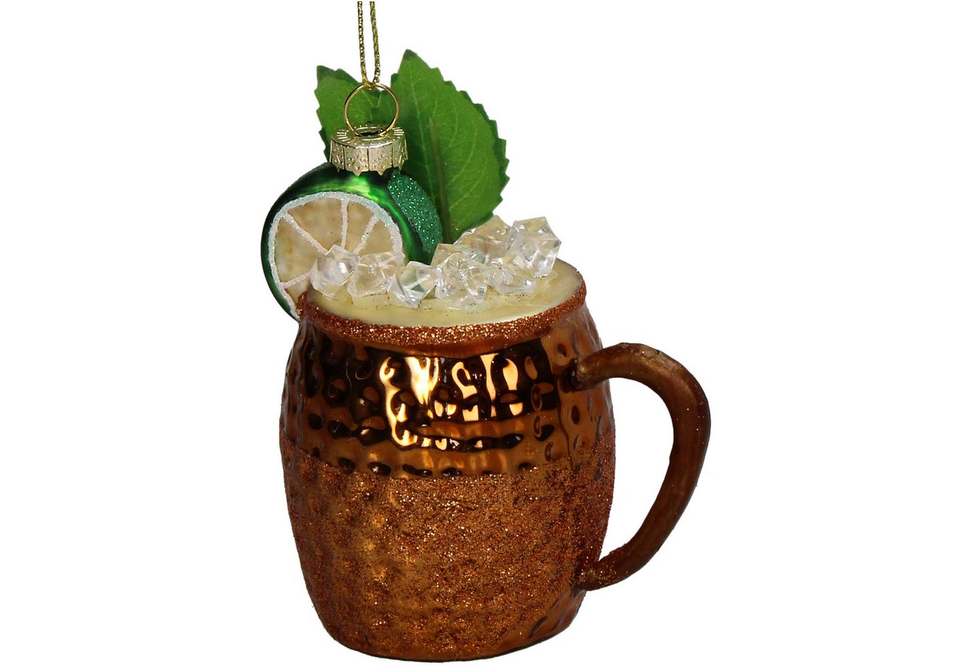 HD Collection Christbaumschmuck, Christbaumschmuck Glas 9cm Moscow Mule Cocktail Figur Kupfer HD Collection Christbaumschmuck, Christbaumschmuck Glas 9cm Moscow Mule Cocktail Figur Kupfer von HD Collection