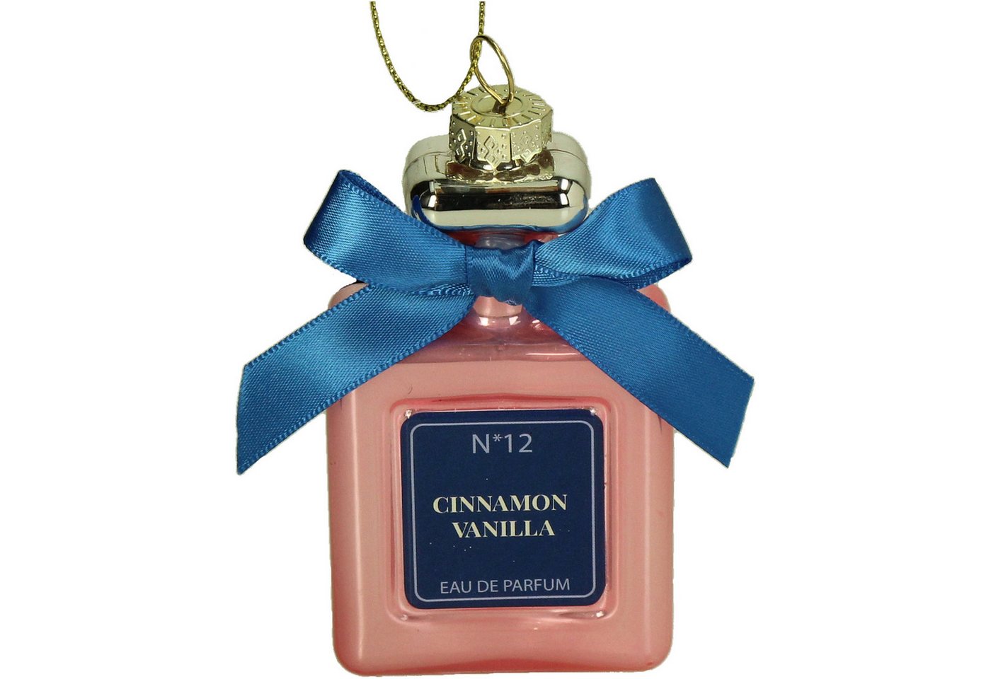 HD Collection Christbaumschmuck, Christbaumschmuck Glas 9cm Parfumflakon Figur Apricot HD Collection Christbaumschmuck, Christbaumschmuck Glas 9cm Parfumflakon Figur Apricot von HD Collection