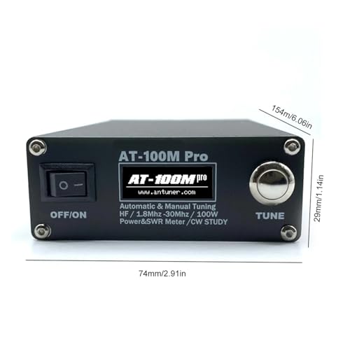 AT100M Pro1.8mhz-30mhz 100W Antennentuner Standing Wave Meter Leistungsmesser for HF-Radio(ANTUNER AT100M) von HDADD