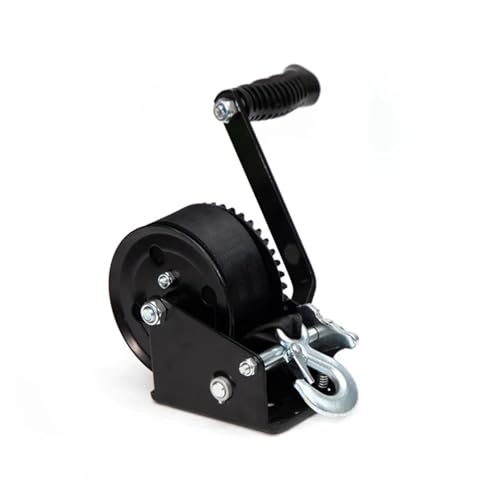 Handwinde, Manuelle Winde Expert 1200LBS, kleine manuelle Handwinde for Bootsanhänr mit oranfarbenem Gurtband und 2 schwindigkeiten von HDADD