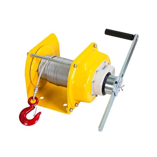 Handwinde, Robuste tragbare manuelle Winde, Drahtseil-Handhebevorrichtung(Yellow,0.5t) von HDADD