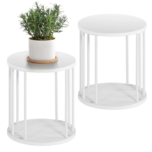 HDANI Rund Pflanzenständer Metall 35cm 2er-Set,Solider und Robuster Blumenständer für Wohnzimmer, Garten,Balkon, Blumenhocker Holzfür,Weiß HDANI Rund Pflanzenständer Metall 35cm 2er-Set,Solider und Robuster Blumenständer für Wohnzimmer, Garten,Balkon, Blumenhocker Holzfür,Weiß von HDANI