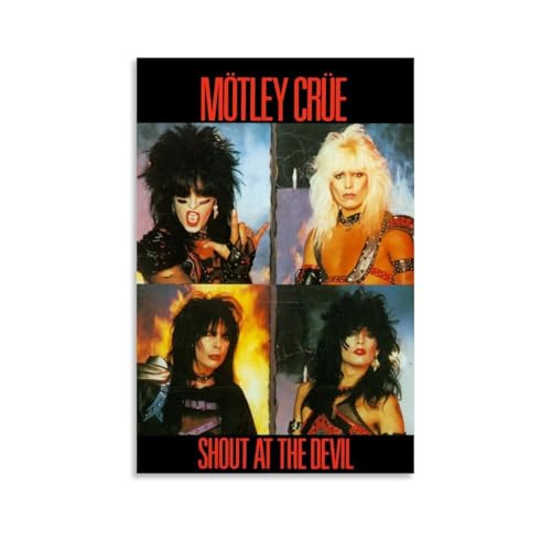 HDASURWORHRHI Poster, Motiv: Motley Crue, dekorative Leinwand, Vintage-Kunst, Raumdekoration, gedrucktes Poster, 30 x 45 cm, ungerahmter Stil von HDASURWORHRHI