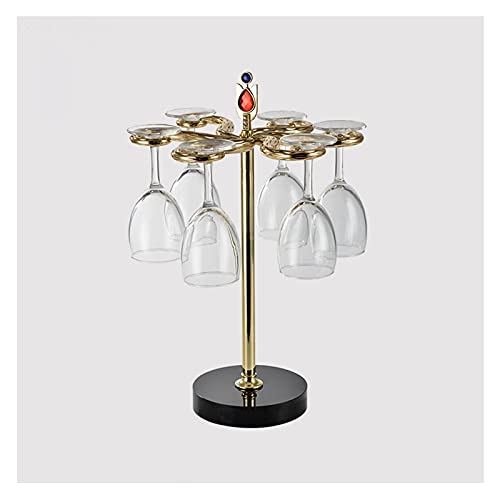 HDBCYUAZ Flaschenregal Weinregal, 1 Flasche Blätter Weinregal 6 Weingläser Set Weinregale Dekoration Restaurant Weinregale Arbeitsplatte Weinregal Kleiner Weinregal Weinflaschenhalter(B) von HDBCYUAZ