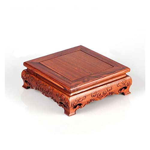 HDBCYUAZ Ornament Basis Hölzerne Vase Base Oriental Vase Stand Holzausstellungsständer Praktische Teekanne Vase Bonsai Base for Home Office Decoration Holz Vase Basis(A,M) von HDBCYUAZ