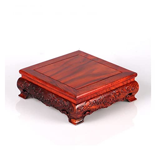 HDBCYUAZ Ornament Basis Hölzerne Vase Base Oriental Vase Stand Holzausstellungsständer Praktische Teekanne Vase Bonsai Base for Home Office Decoration Holz Vase Basis(B,M) von HDBCYUAZ