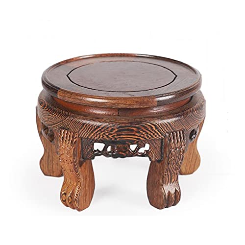 HDBCYUAZ Ornament Basis Holzvase-Base-Teekanne-Podest-Bonsai-Basis-hölzerner Tablett-Verzierungs-Anzeigen-Bild-Handwerk-Halterung 4,5 Zoll hoch Holz Vase Basis(19.5cm) von HDBCYUAZ