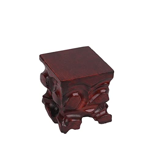 HDBCYUAZ Ornament Basis Holzvase-Basis-Teekanne-Sockel-Bonsai-Basis, hölzerne Tablett-Verzierungs-Anzeigen-Handwerkshalterung, 2,7 Zoll hoch Holz Vase Basis(A) von HDBCYUAZ