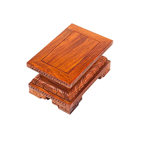 Ornament Basis Ornament Basis Holz Buddha Statue Basis Hause Holz schnitzen Blume Topf Basis Holz Blume Stand Potted Basis Ornamente hohe Display Stand Holz Vase Basis(B) von HDBCYUAZ