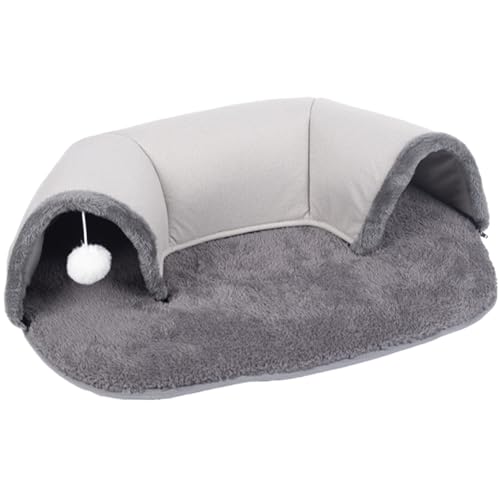 Cat-Tunnelbett U-förmig weicher Katzen-Tunnel-Speicherschaum Nicht-Schlupf-Teppich mit Abnehmbarer Waschablen 29.5 x 20, 9 x 8, 3 Zoll Hidege von HDBHSBE