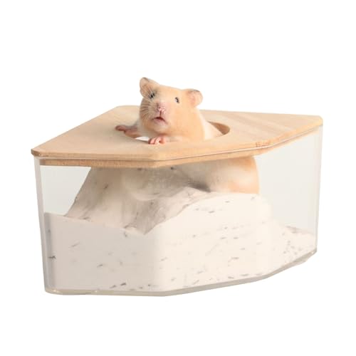 HDBHSBE Hamster Sandbadbehälter 5.91X5.91X3.15 Zoll Hamster Toilettenbox Kleines Bad für syrische Rennmäuse Zwerg Meerschweinchen Ratten Mäuse Sandbad von HDBHSBE