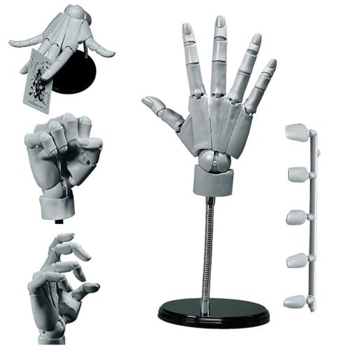Handmodell 1: 1 artikuliertes Mannequin Handbewegungsgelenk 16x8in Manikin mit Basis -DIY -PVC -ABS -Modell zum Zeichnen, Malerei, Skizzieren, Greyhand Handmodell 1: 1 artikuliertes Mannequin Handbewegungsgelenk 16x8in Manikin mit Basis -DIY -PVC -ABS -Modell zum Zeichnen, Malerei, Skizzieren, Greyhand von HDBHSBE