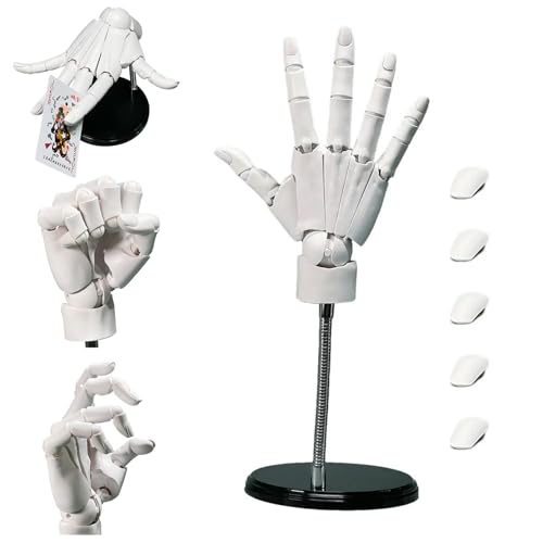Handmodell 1: 1 artikuliertes Mannequin Handbewegungsgelenk 16x8in Manikin mit Basis -DIY -PVC -ABS -Modell zum Zeichnen, Malerei, Skizzieren, Weiß Handmodell 1: 1 artikuliertes Mannequin Handbewegungsgelenk 16x8in Manikin mit Basis -DIY -PVC -ABS -Modell zum Zeichnen, Malerei, Skizzieren, Weiß von HDBHSBE