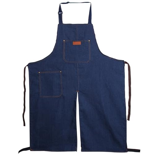 Keramikschürze atmungsaktive Bein -Denim -Schürze mit verstellbarem Nackengurt und Tasche für Frauen Männer diy Keramik Skulptur Künstler von HDBHSBE
